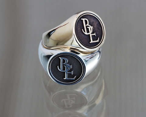 Monogram Signet Ring by Benjamin Black 