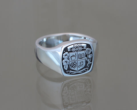 Custom Crest Signet Ring by Benjamin Black