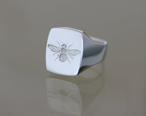 Bee Custom Signet Ring by Benjamin Black 