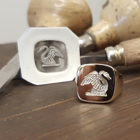 Wax Seal Signet Ring by Benjamin Black