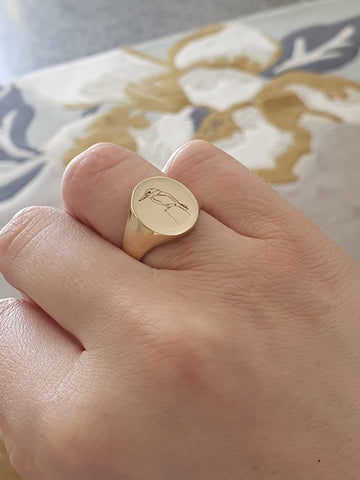 Women's Bird Signet Ring by Benjamin Black