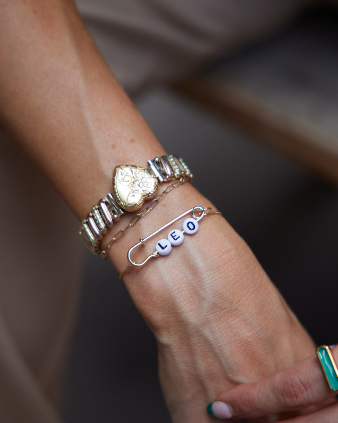 safety pin bracelet | Nickel and Suede