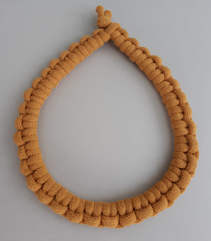 Macrame Braid Necklace in Mustard