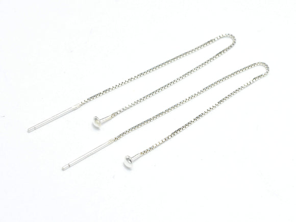 4pcs 925 Sterling Silver Earwire-Metal Findings & Charms-BeadDirect