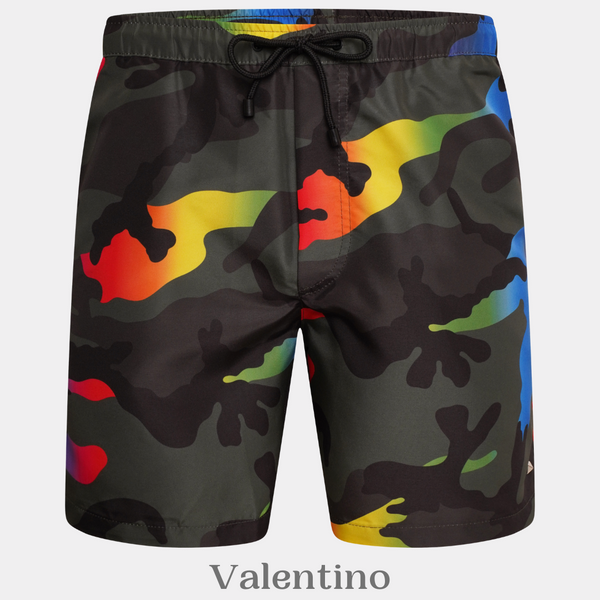 valentino swim shorts camo