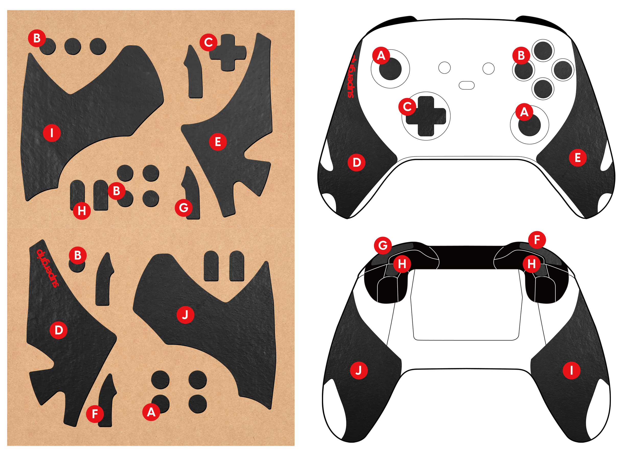 Supergrip tape for Xbox Wireless controller