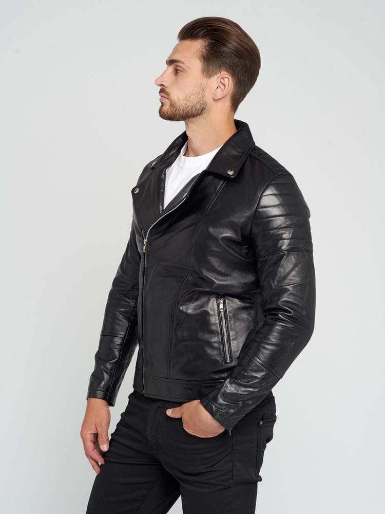 Roman Black Leather Jacket – Sculpt Leather Jackets