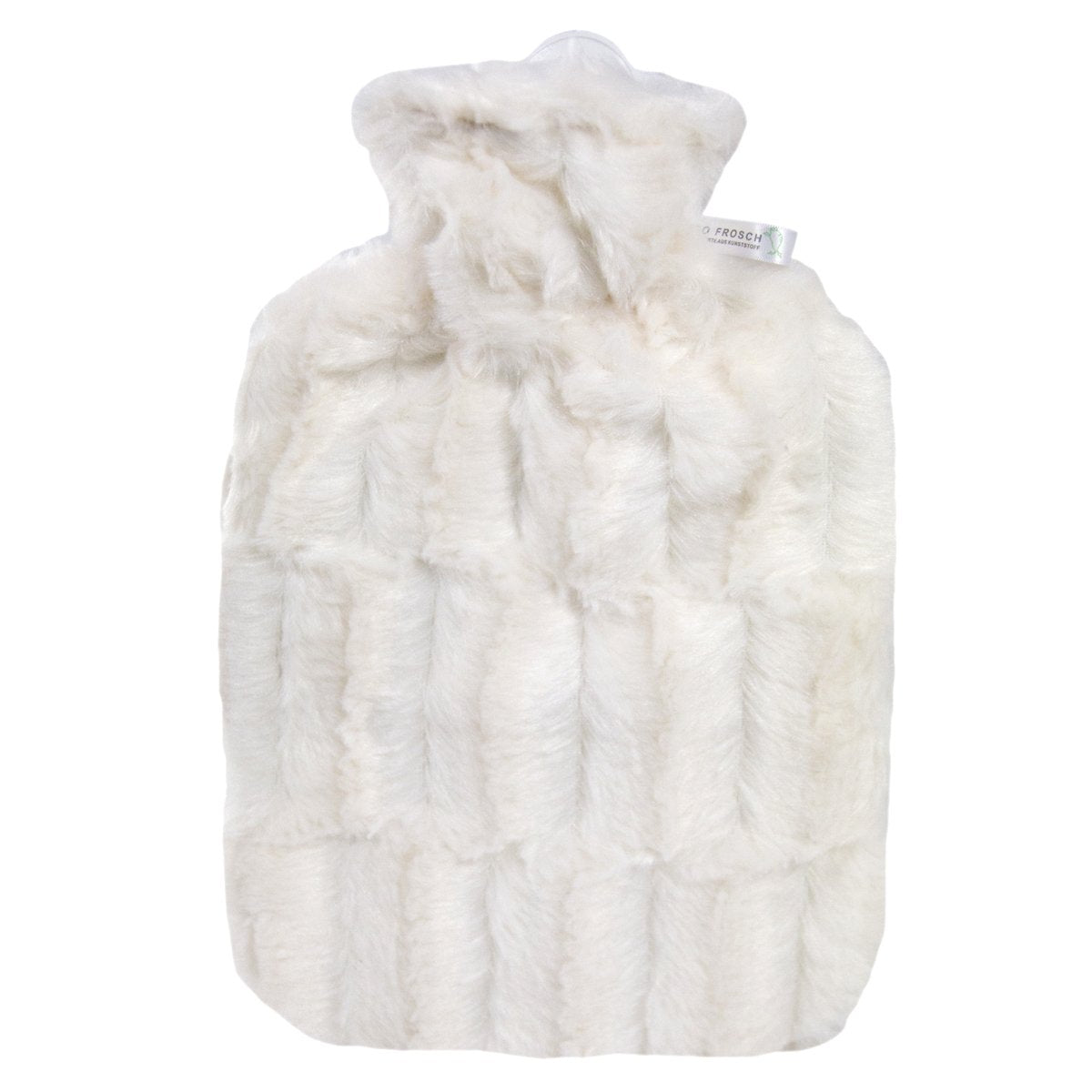 Hot Water Bottle Classic with Cover, Faux Fur - Cream