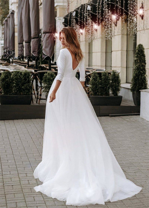 Sexy Boho Beading Elegant Wedding Dress | EdleessFashion