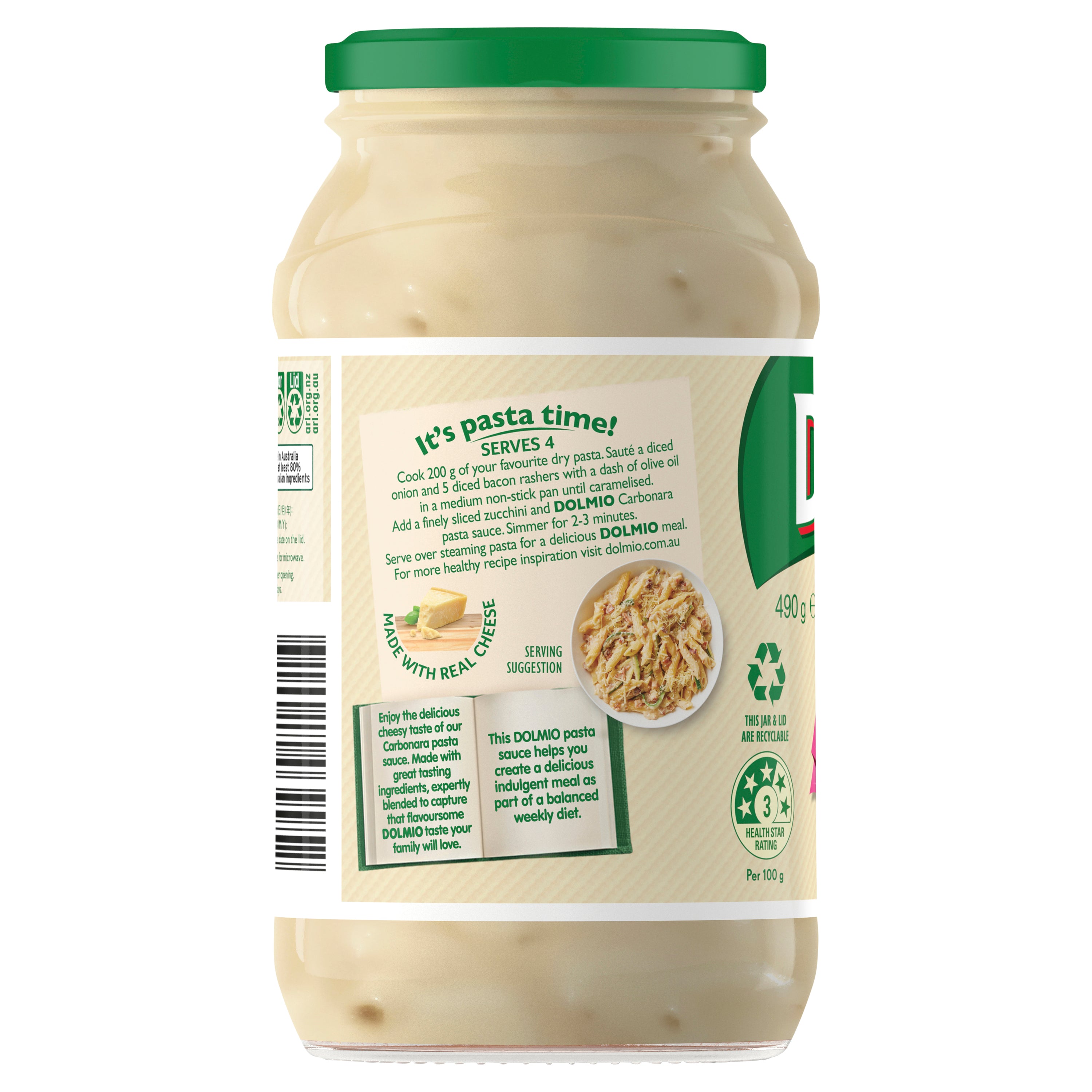 Dolmio® Creamy Pasta Sauce - Carbonara 490g | Grocery Owl Singapore