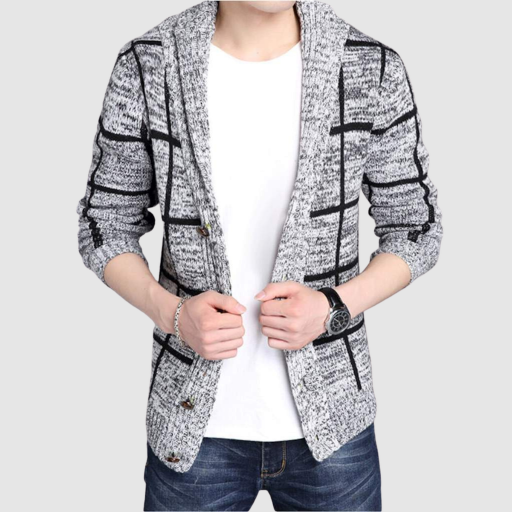 mens-shawl-collar-gray-cardigan