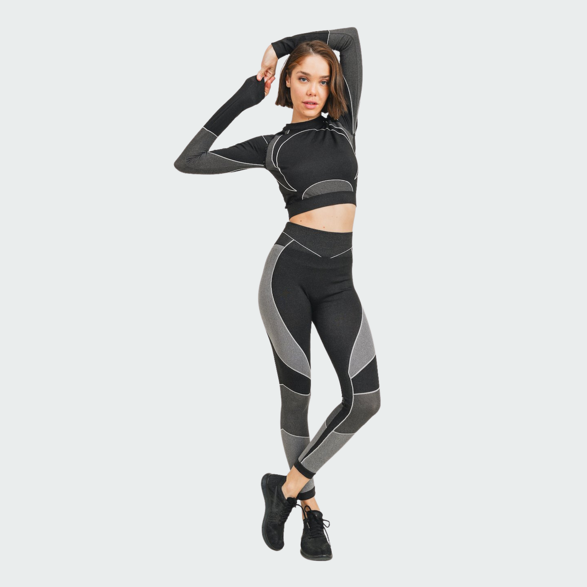 SERENITY LEGGINGS SHINY BLACK Black