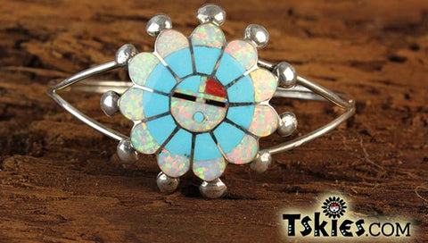 zuni turquoise inlay bracelet