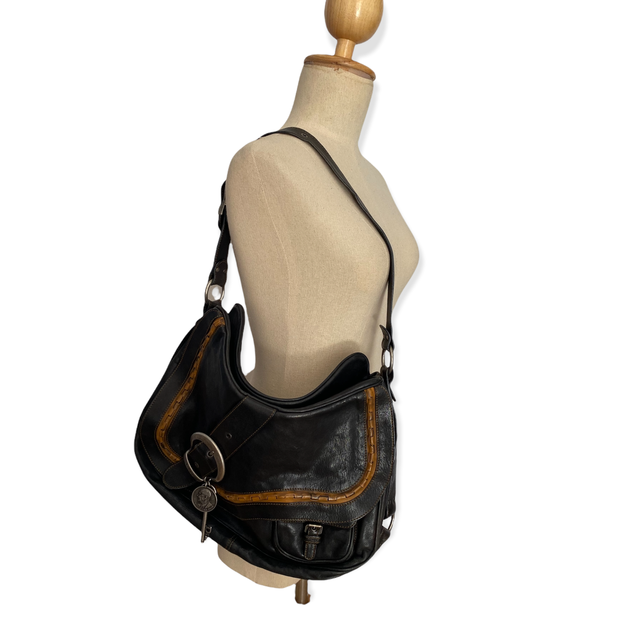 Dior Gaucho DenimLeather Medium Saddle Bag  PurseBlog