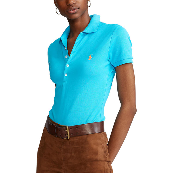 Buy Polo Ralph Lauren Women Navy Slim Fit Stretch Polo Shirt