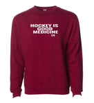 Hockey is good medicine - crewneck sweater