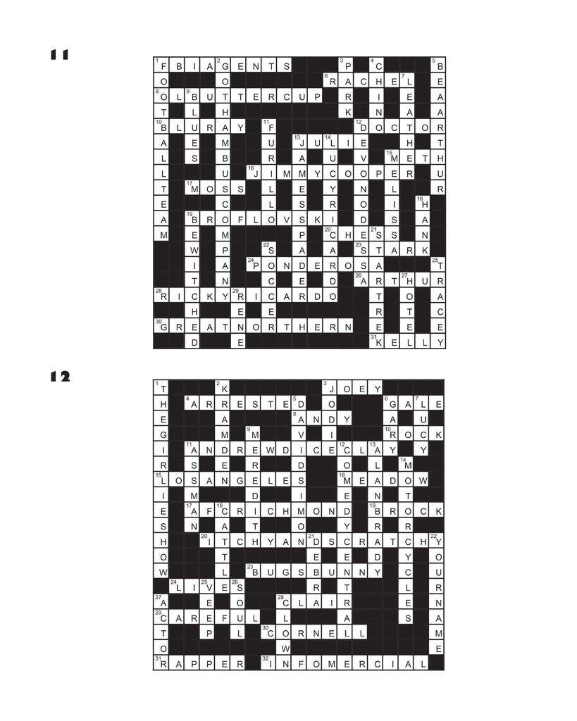 Television Crossword Puzzles: Fun TV Trivia Book Dylanna Press