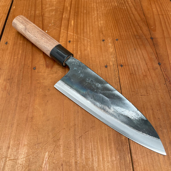 AZUMASYUSAKU Deba Hocho (Kitchen Knife) 180mm(ABT 7.1 inch), Blade Edge : Aogami Steel, Tosa Kurouchi, Double Bevel