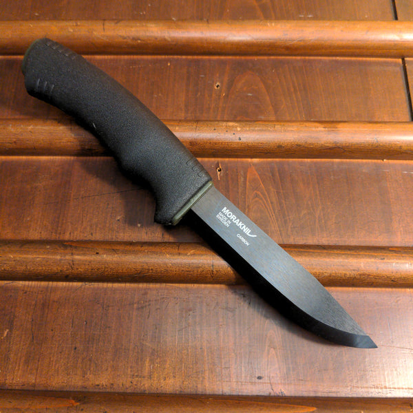 Mora Knives Basic 511 Knife Fixed (3.63 Inch Carbon Steel Satin Plain  Blade) Red/Black Polypropylene Handle FT01814