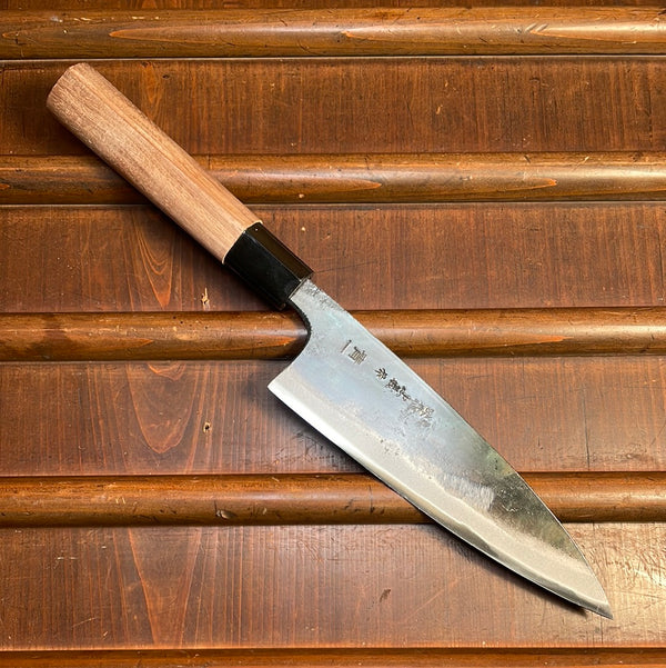 AZUMASYUSAKU Deba Hocho (Kitchen Knife) 180mm(ABT 7.1 inch), Blade Edge : Aogami Steel, Tosa Kurouchi, Double Bevel