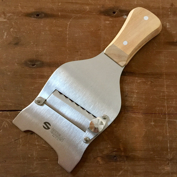 Olive Wood Handle Modern Truffle Slicer