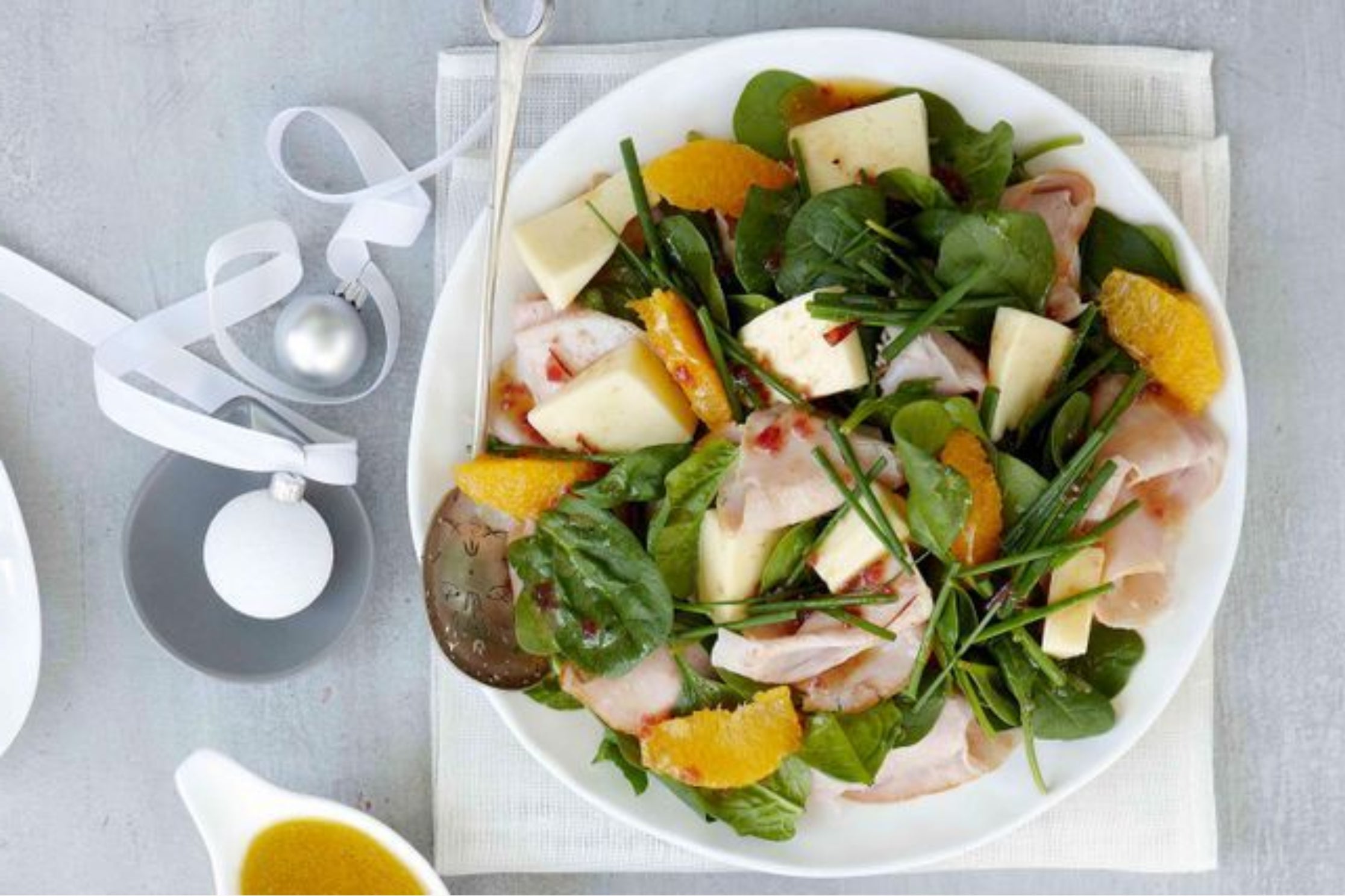 Ham, Havarti & Spinach Salad