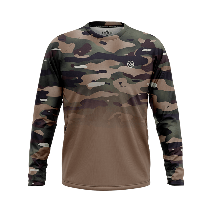 T-SHIRT DURABLE 100 CAMO WOODLAND GREEN