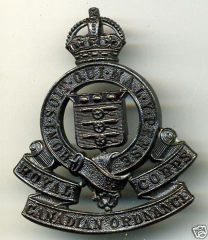 WW2 OFFICERS OSD Ryal Cdn Ordnance Corps RCOC Cap Badge – Marway ...