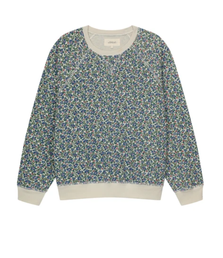 The slouch sweatshirt cream field floral