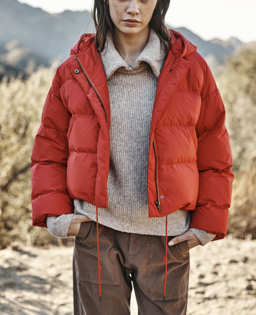 Raylin puffer jacket red