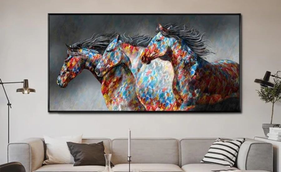 Tableaux chevaux décoration mur thème équestre 
