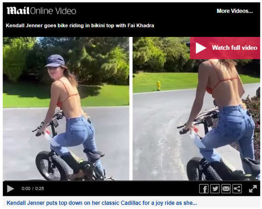 Kendall Jenner on a Joy Ride w her E Bike!