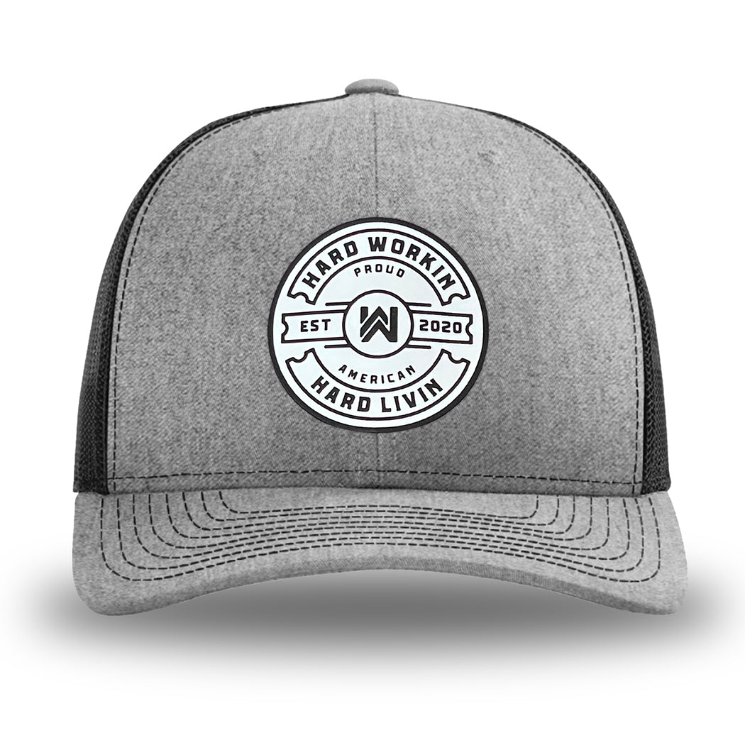 Retro Trucker Patch Hats | Working Hats | We Workin Heather Grey-Black