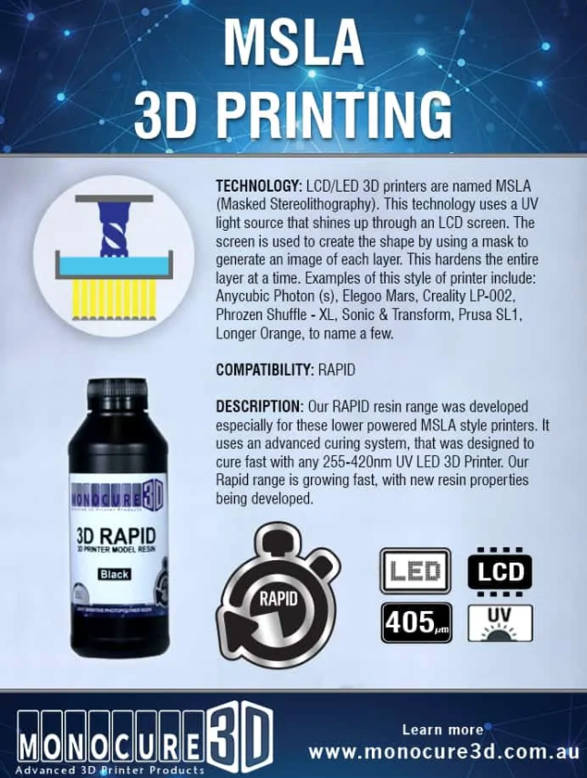 MSLA 3D printing