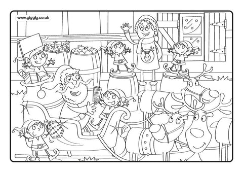 Christmas colouring pages