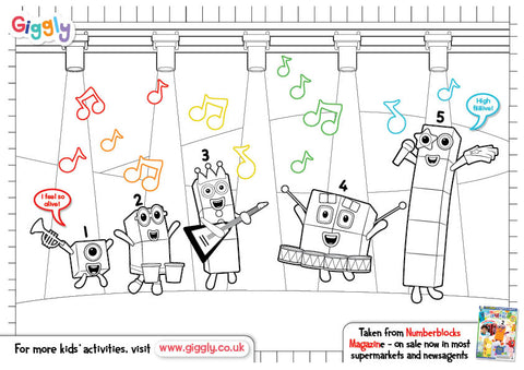 Numberblocks colouring pages