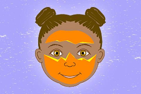 Pumpkin face paint