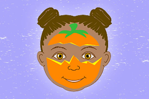 Pumpkin face paint