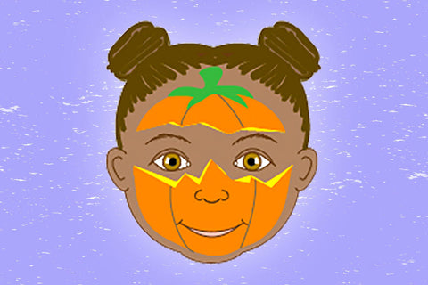 Pumpkin face paint