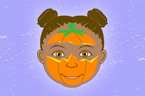 Pumpkin face paint