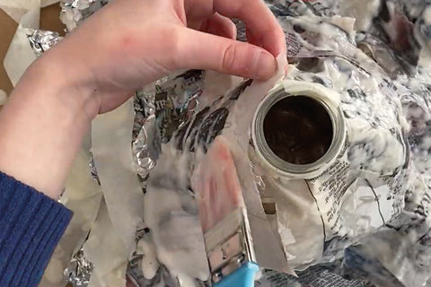 How to make a paper mache volcano