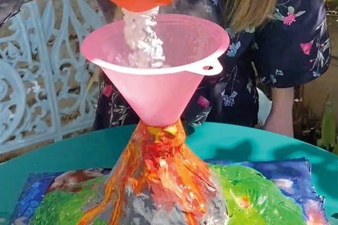 How to make a paper mache volcano