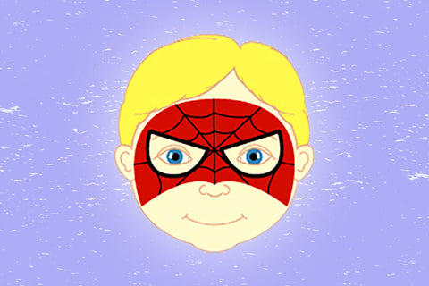 Spider-Man face paint