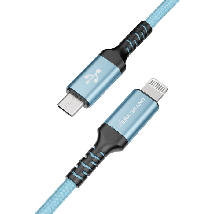 Apple C94 MFi Certified USB-C to Lightning Braided Cable with Aluminum —  Tera Grand