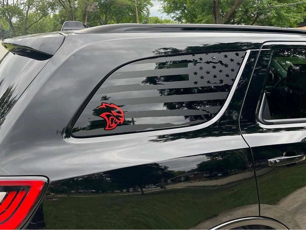 Durango Quarter Window Decals - Hellcat Logo