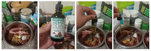 raw diet with hemp oil