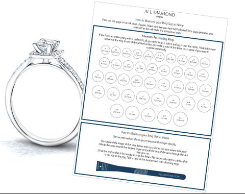 Ring Size Guide & Conversion Chart | Diamonds Factory