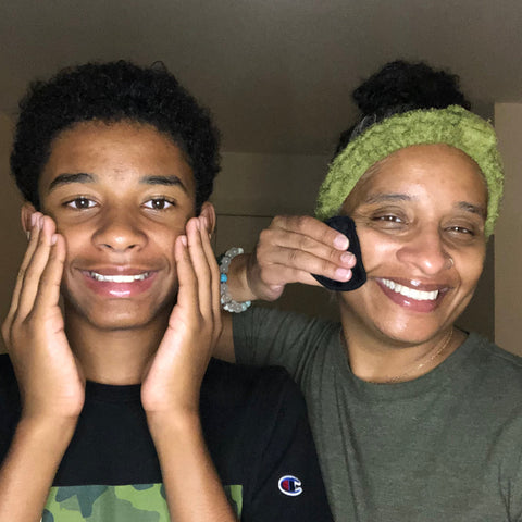 all-natural-plastic-free-skincare-routine-for-mom-son-whole-family-grwm-birch-babe