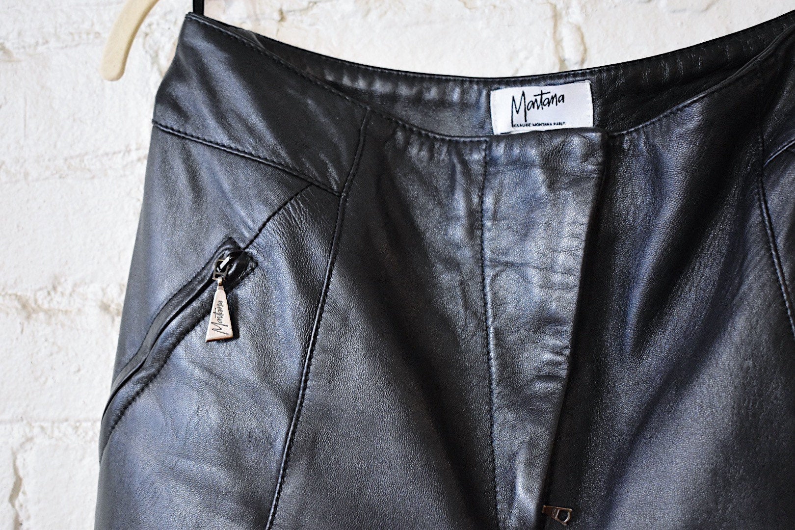 1980s Claude Montana lamb leather pants-