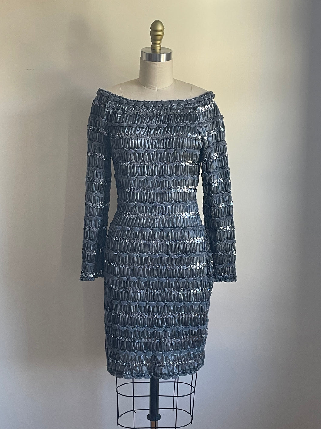 1990's | Novespazio | Metallic Ribbon Dress – Lady of Lizard